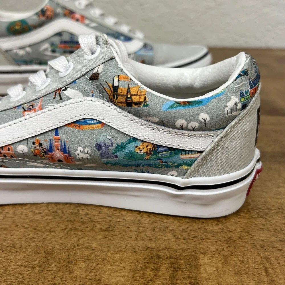 Vans Old Skool x Walt Disney World 50th Anniversary Park Map Sz Women 6.5 Men 5